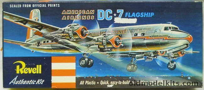 Revell 1/122 DC-7 Flagship American Airlines One-Piece Stand Arm Pre-S Issue, H219-98 plastic model kit